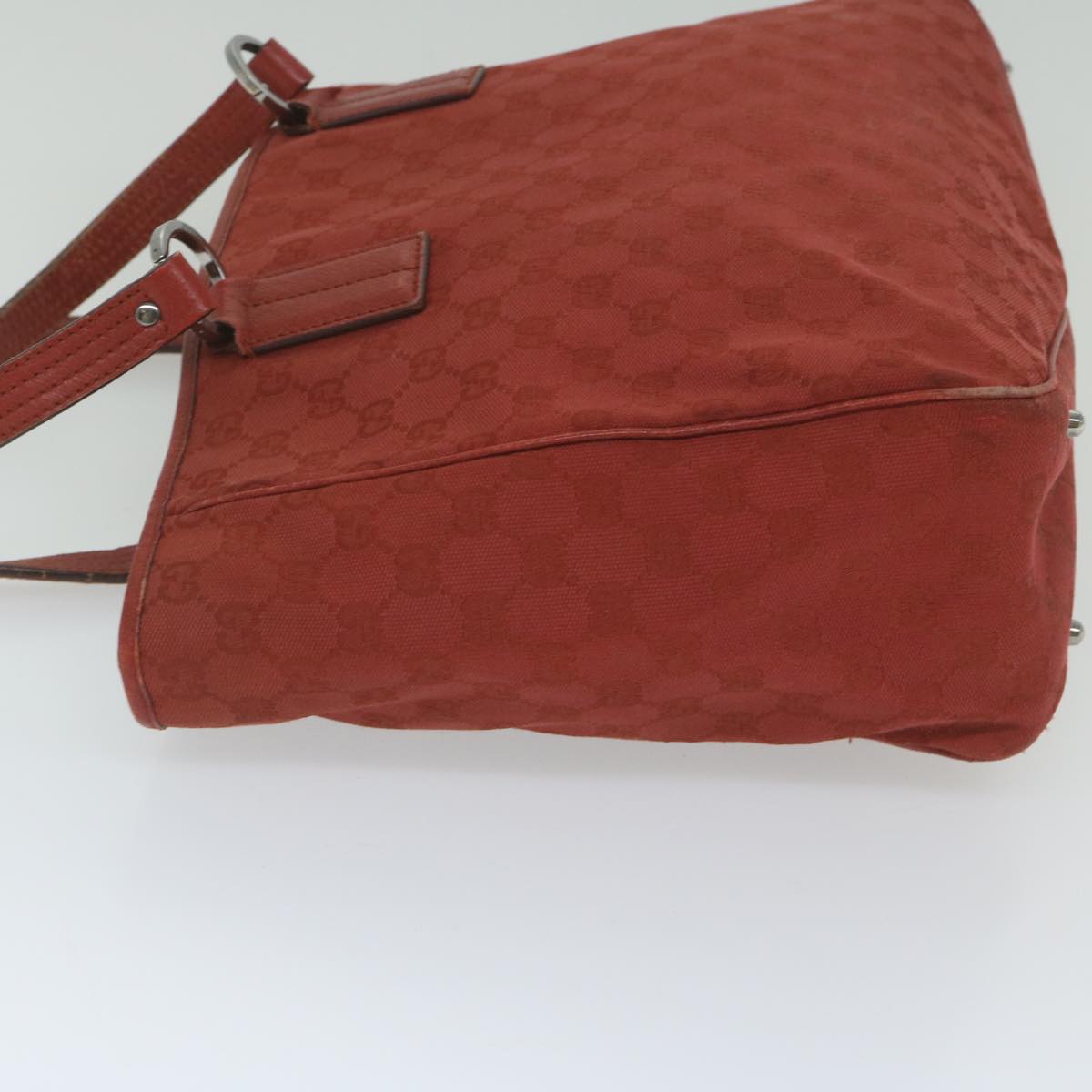 GUCCI GG Canvas Tote Bag Red 113017 hk950
