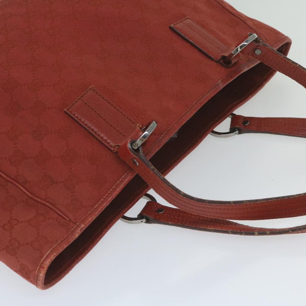 GUCCI GG Canvas Tote Bag Red 113017 hk950