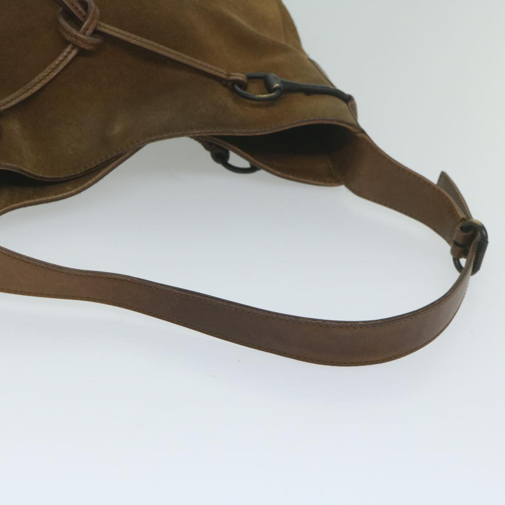 GUCCI Shoulder Bag Suede Brown 101975 hk955