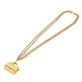 CHANEL Necklace Gold Tone CC hk964