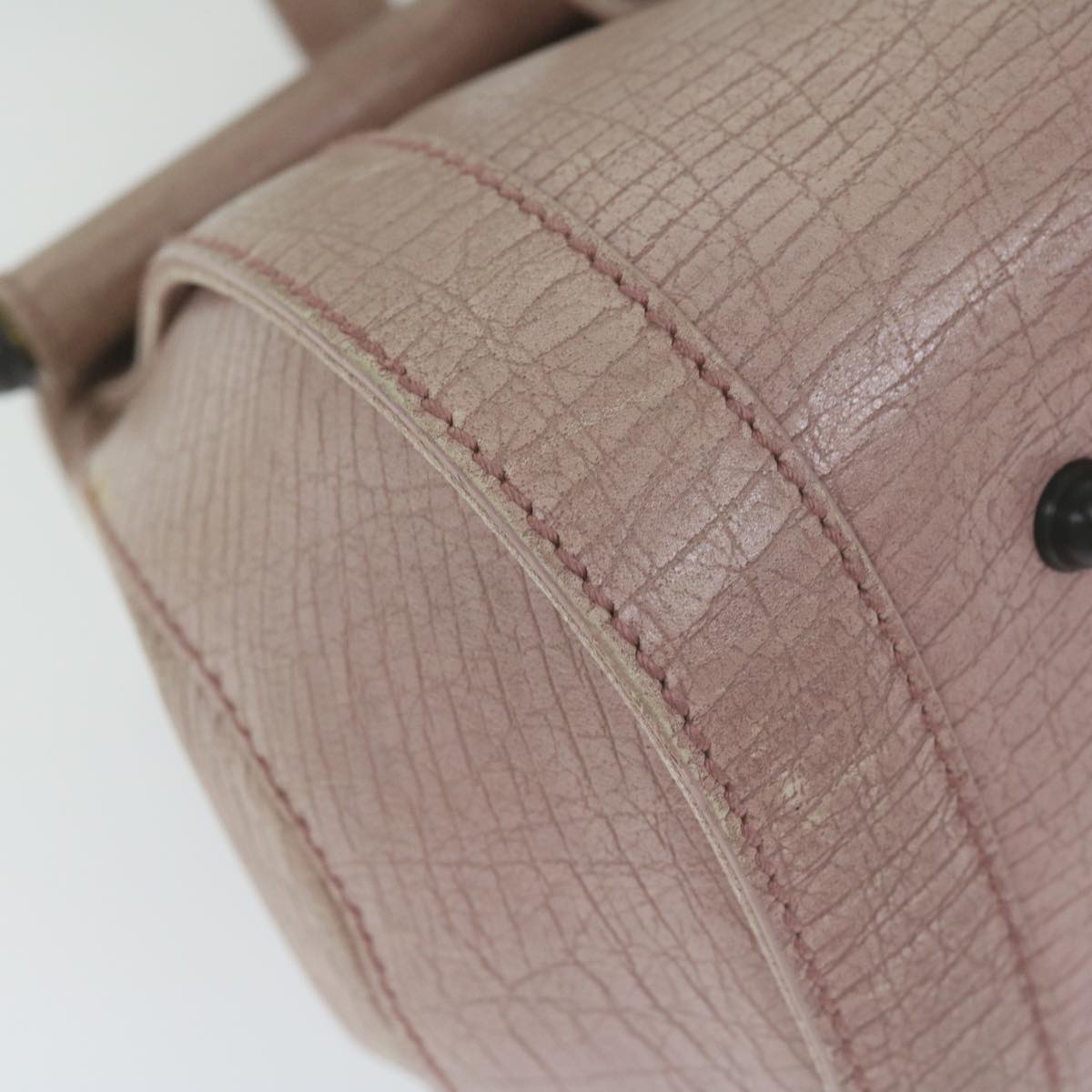 GUCCI Bamboo Hand Bag Leather Pink 111713 hk989