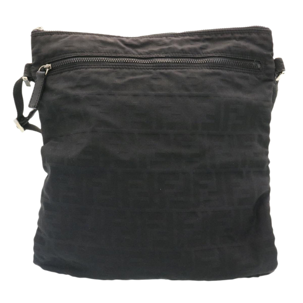 FENDI Zucca Canvas Shoulder Bag Black hs267
