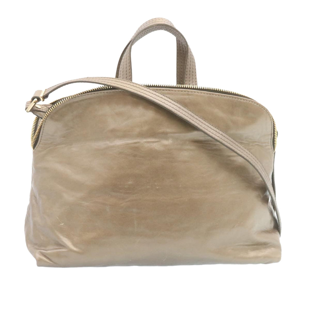 FENDI Zucca 2Way Shoulder Bag Hand Bag Leather Brown hs269