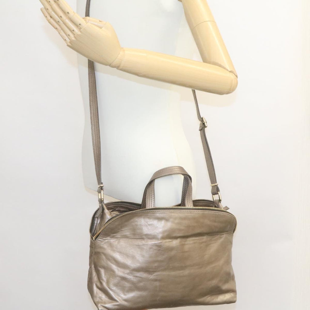 FENDI Zucca 2Way Shoulder Bag Hand Bag Leather Brown hs269