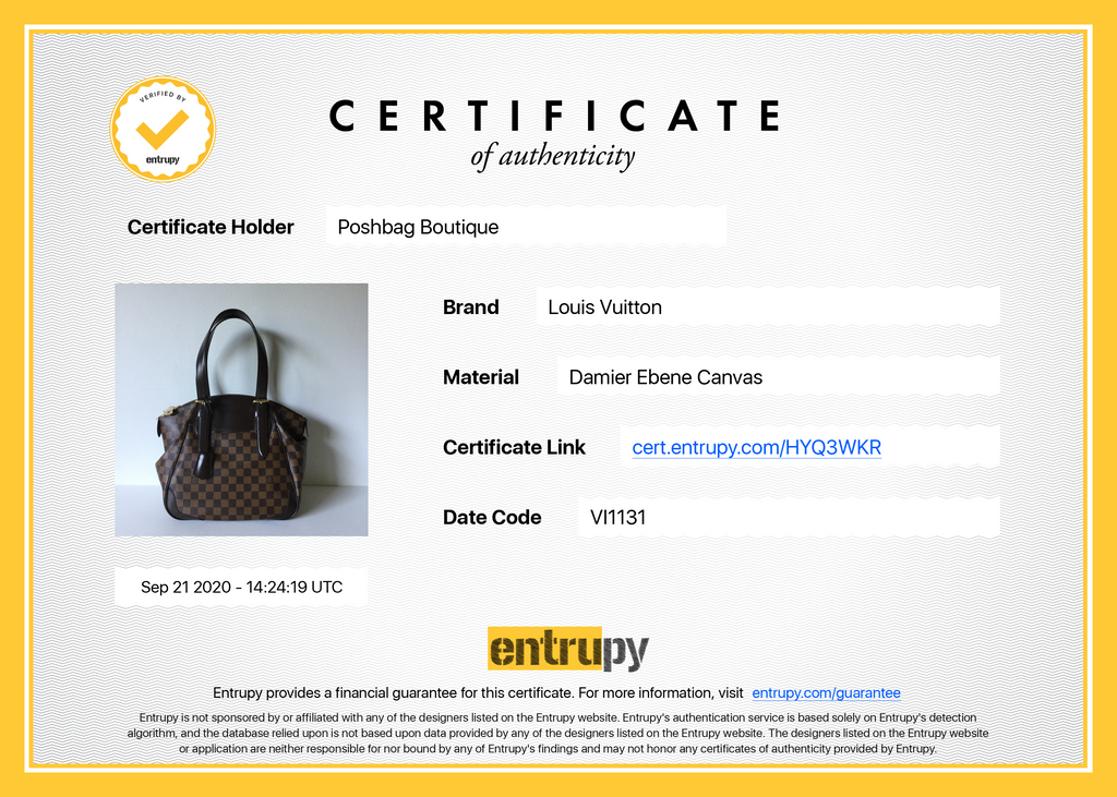 Louis Vuitto Verona MM Damier Ebene Canvas Bag