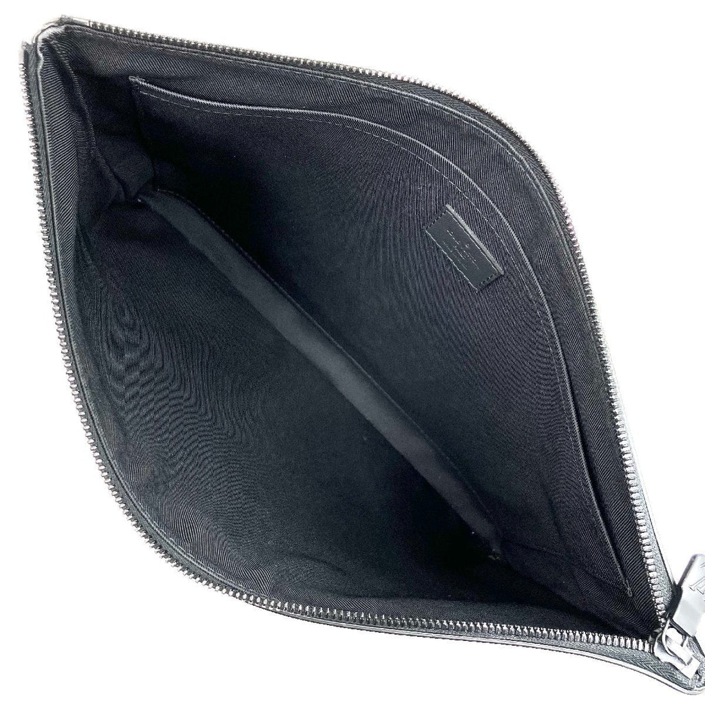 LOUIS VUITTON Monogram Shadow Pochette Discovery Clutch Bag black RFID