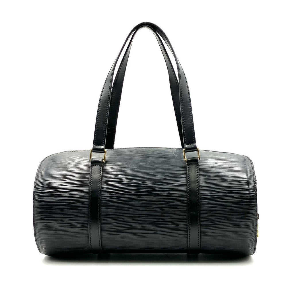 LOUIS VUITTON Epi Soufflot Handbag Black Gold Hardware