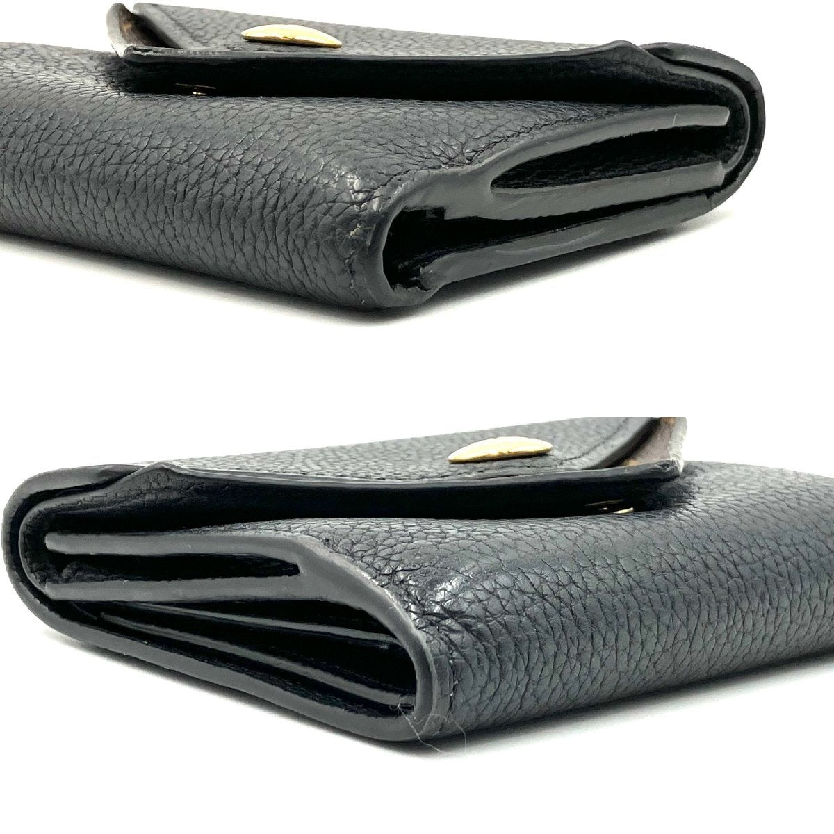 LOUIS VUITTON Portefeuille Double V Compact Noir Trifold Wallet