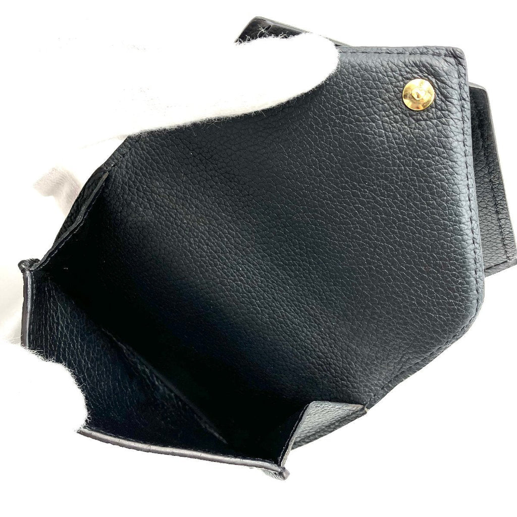 LOUIS VUITTON Portefeuille Double V Compact Noir Trifold Wallet