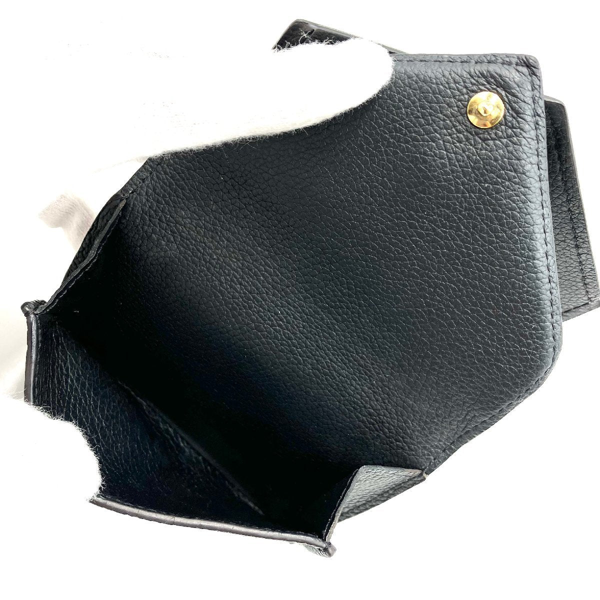 LOUIS VUITTON Portefeuille Double V Compact Noir Trifold Wallet