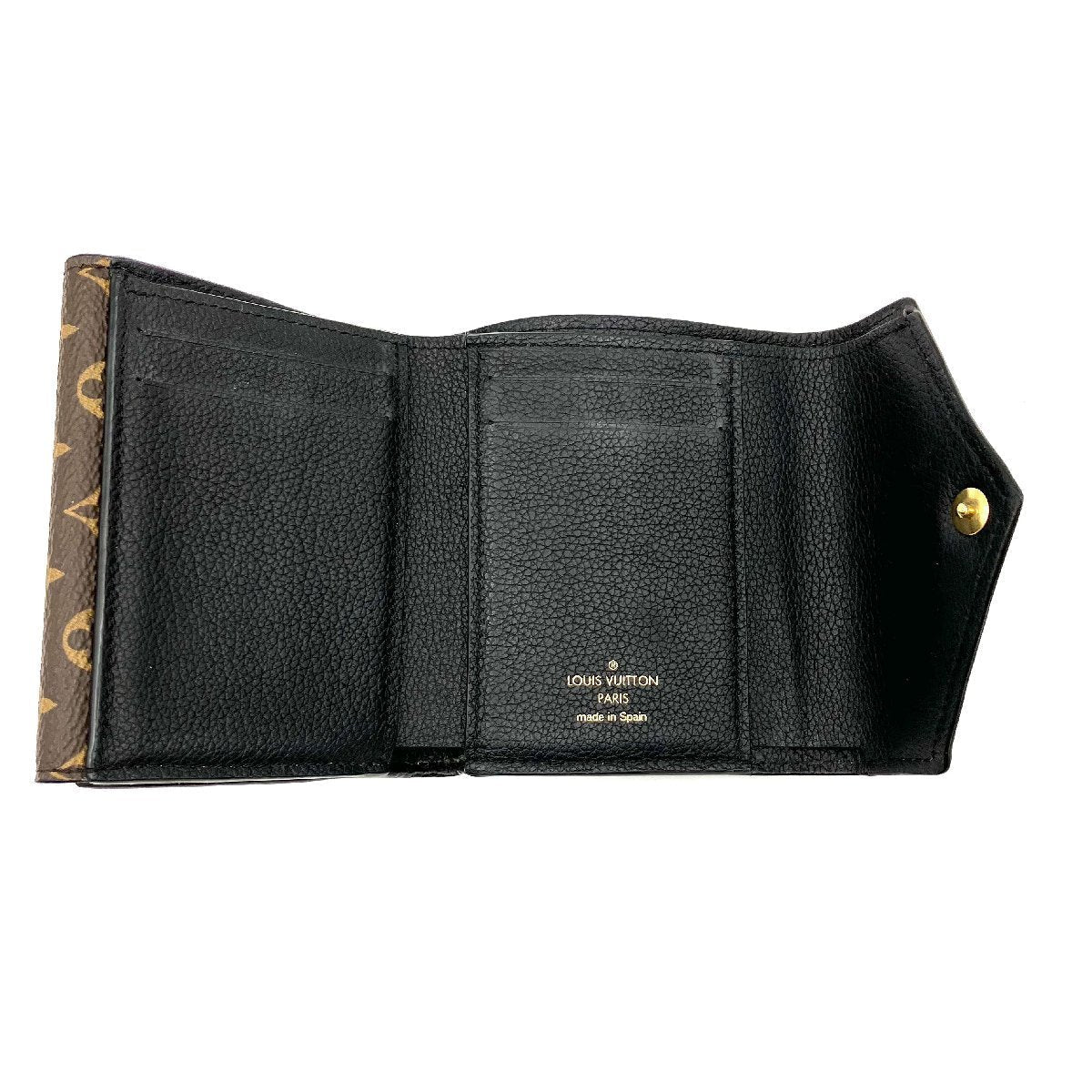 LOUIS VUITTON Portefeuille Double V Compact Noir Trifold Wallet