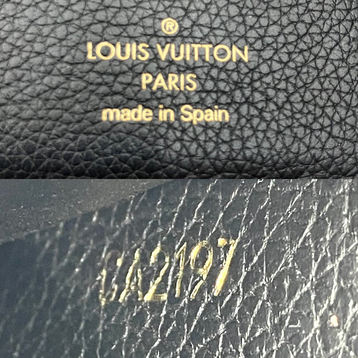 LOUIS VUITTON Portefeuille Double V Compact Noir Trifold Wallet