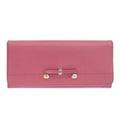PRADA Long Wallet Purse 1M1132 Safiano pink ribbon Women Used