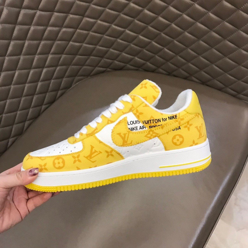 Louis Vuitton And NIKE Ã¢â‚¬Å“AIR.FORGLAMI 1Ã¢â‚¬Â By Virgil Abloh White/Yellow For Men, Men’s Shoes