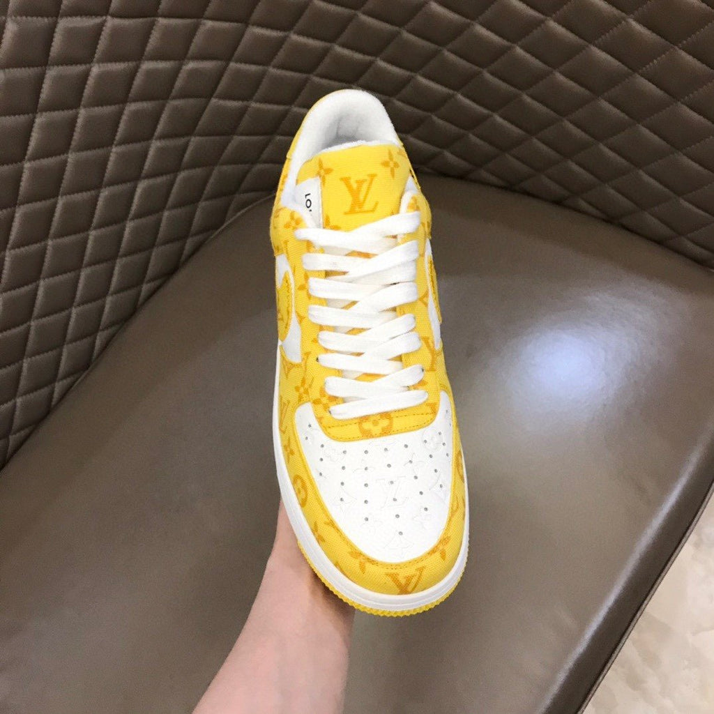 Louis Vuitton And NIKE Ã¢â‚¬Å“AIR.FORGLAMI 1Ã¢â‚¬Â By Virgil Abloh White/Yellow For Men, Men’s Shoes
