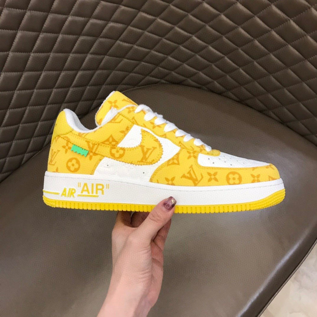 Louis Vuitton And NIKE Ã¢â‚¬Å“AIR.FORGLAMI 1Ã¢â‚¬Â By Virgil Abloh White/Yellow For Men, Men’s Shoes