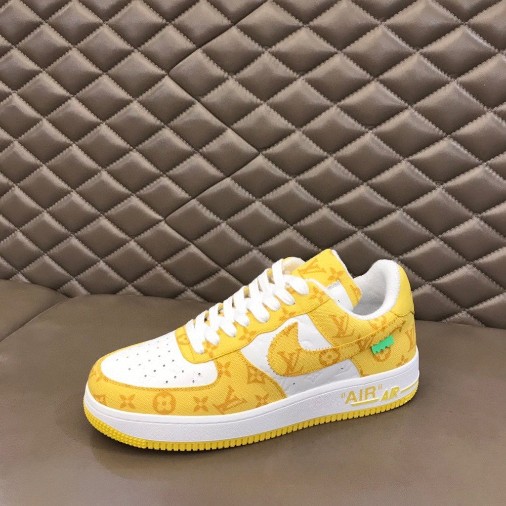 Louis Vuitton And NIKE Ã¢â‚¬Å“AIR.FORGLAMI 1Ã¢â‚¬Â By Virgil Abloh White/Yellow For Men, Men’s Shoes