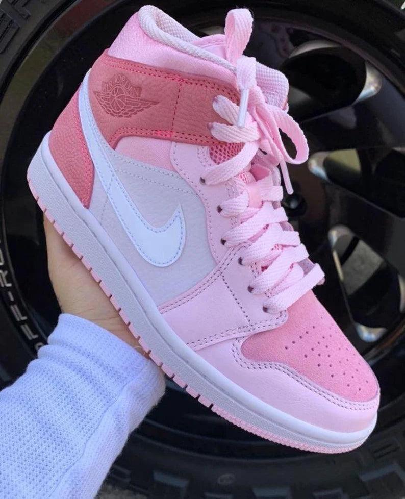Designer Air Jordan 1 Mid" GLAMIgital Pink High Q