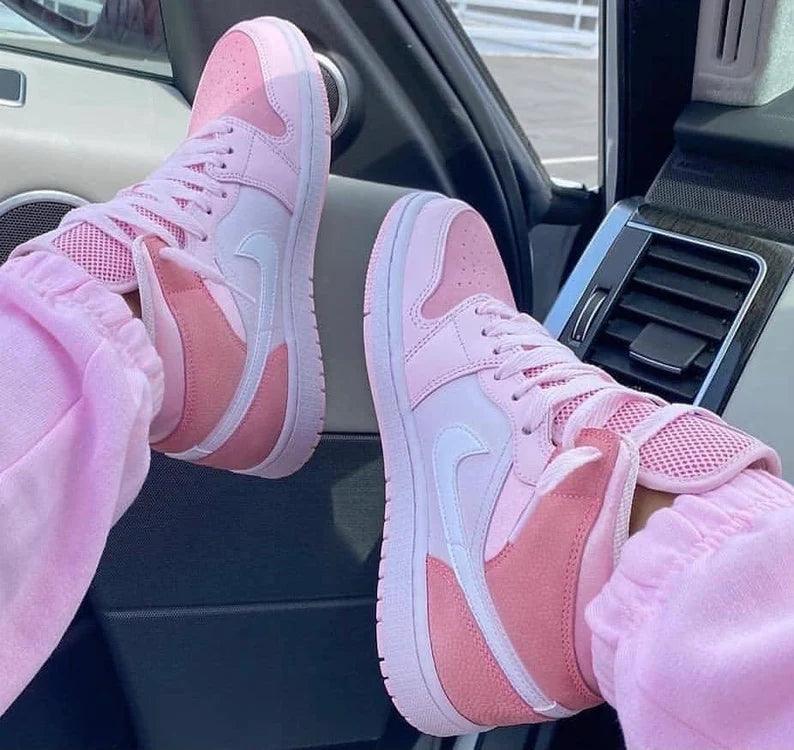 Designer Air Jordan 1 Mid" GLAMIgital Pink High Q