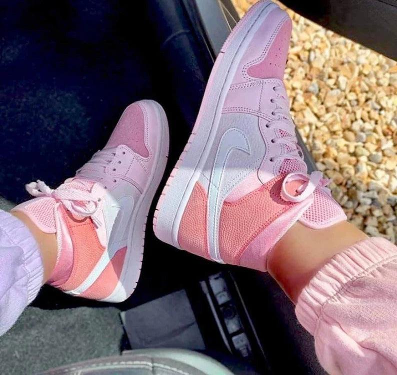 Designer Air Jordan 1 Mid" GLAMIgital Pink High Q