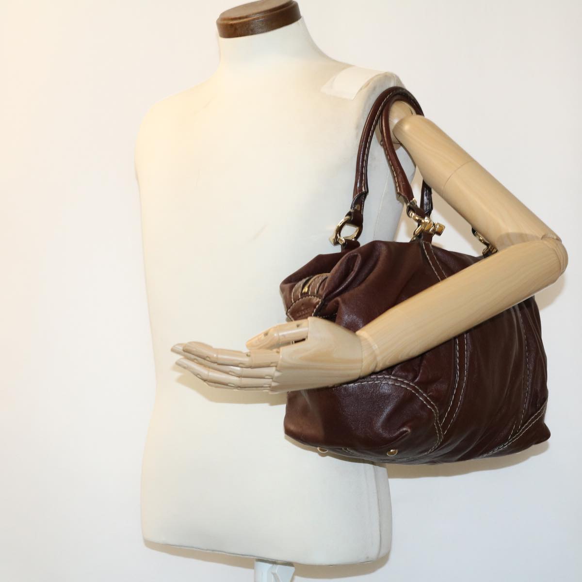 GUCCI Shoulder Bag Leather Brown 189892002058 im373