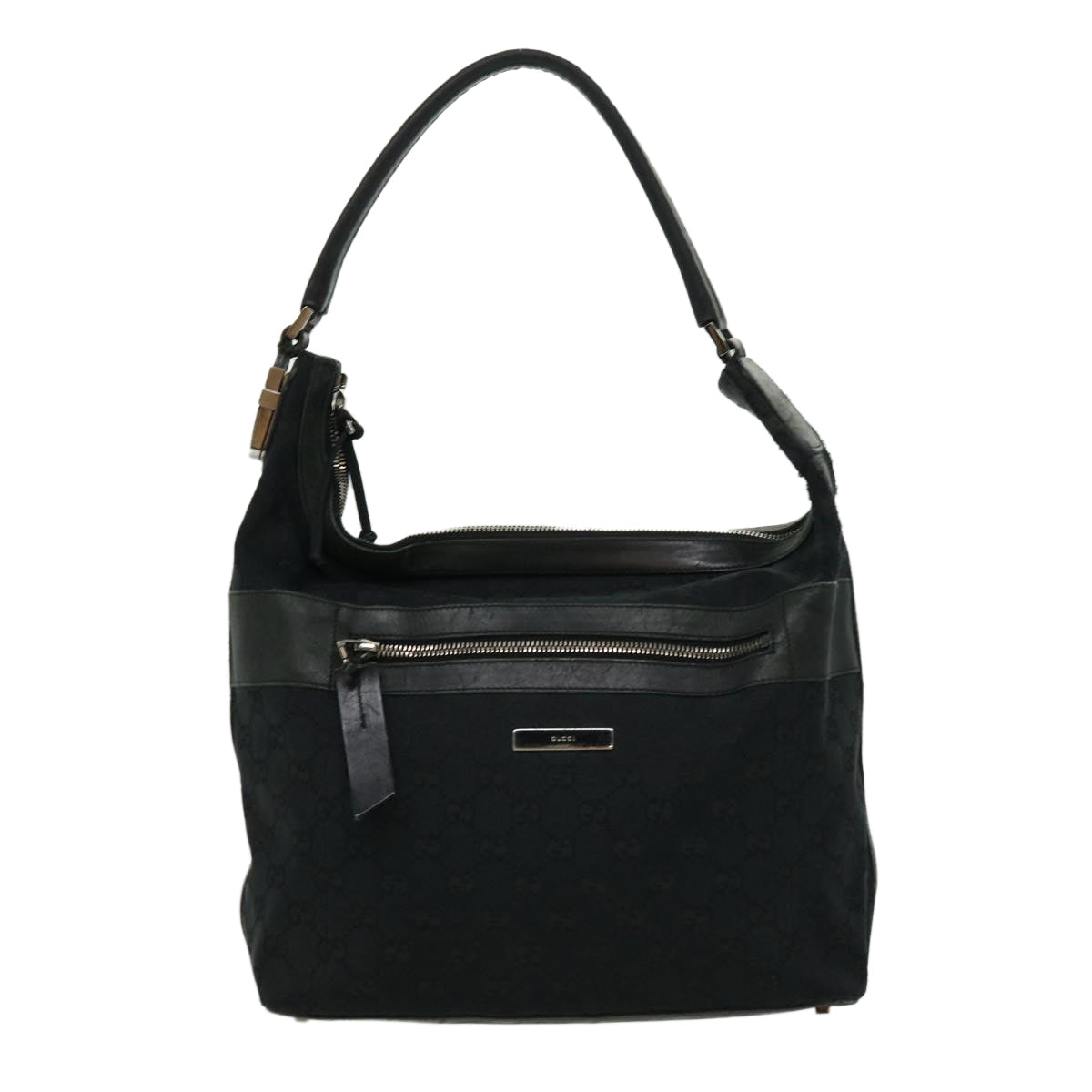 GUCCI GG Canvas Shoulder Bag Black 14298002058 im374