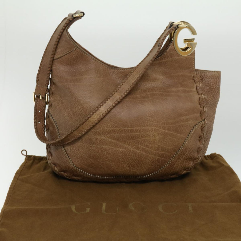 GUCCI Shoulder Bag Leather Brown 218781212792 im376