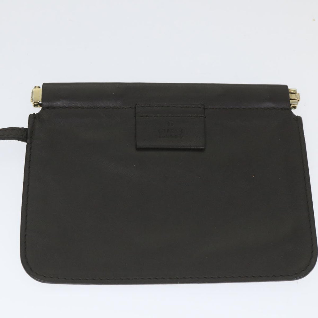 GUCCI Shoulder Bag Leather Brown 95726 im451