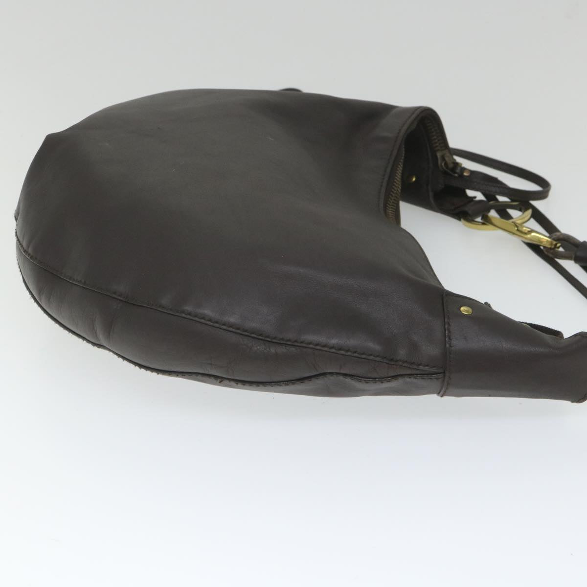 GUCCI Shoulder Bag Leather Brown 95726 im451