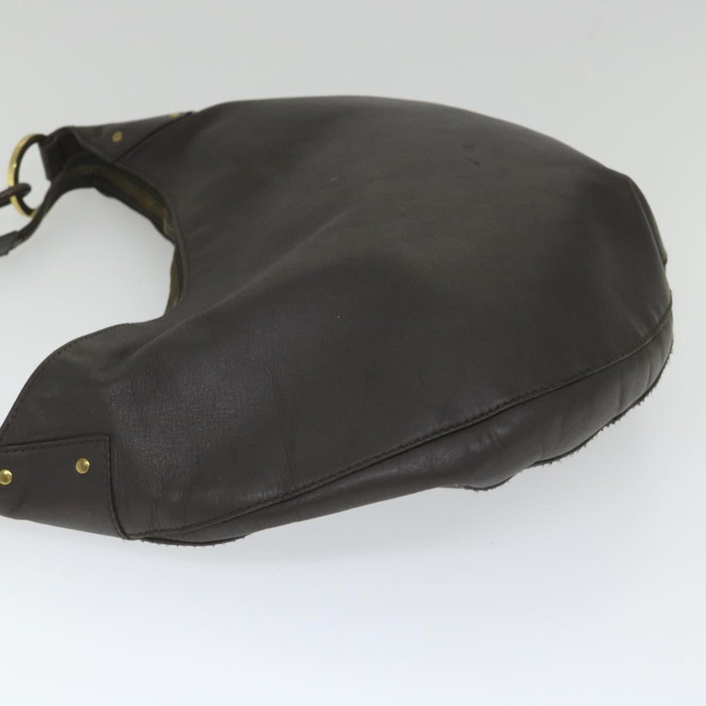 GUCCI Shoulder Bag Leather Brown 95726 im451