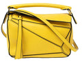 Loewe Yellow Leather Mini Puzzle Top Handle Bag