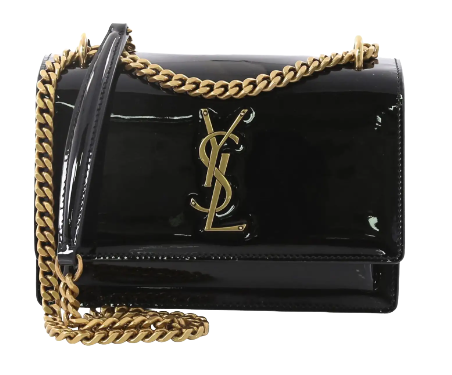 Saint Laurent Sunset Shoulder Bag Patent Small