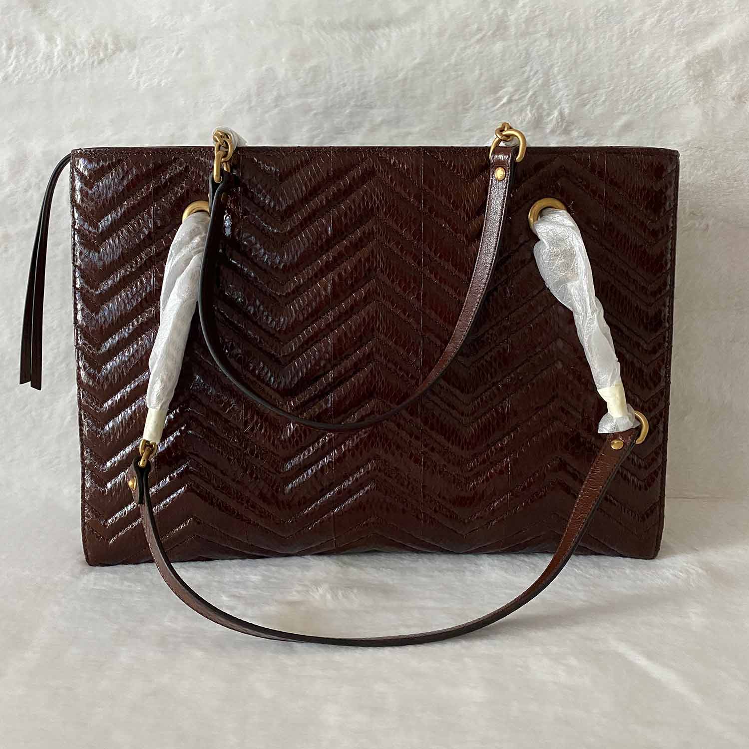 Gucci GG Marmont Snake Skin Tote Bag