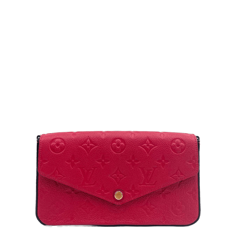 LOUIS VUITTON Monogram Empreinte Pochette FÃƒÆ’Ã‚Â©licie -Red