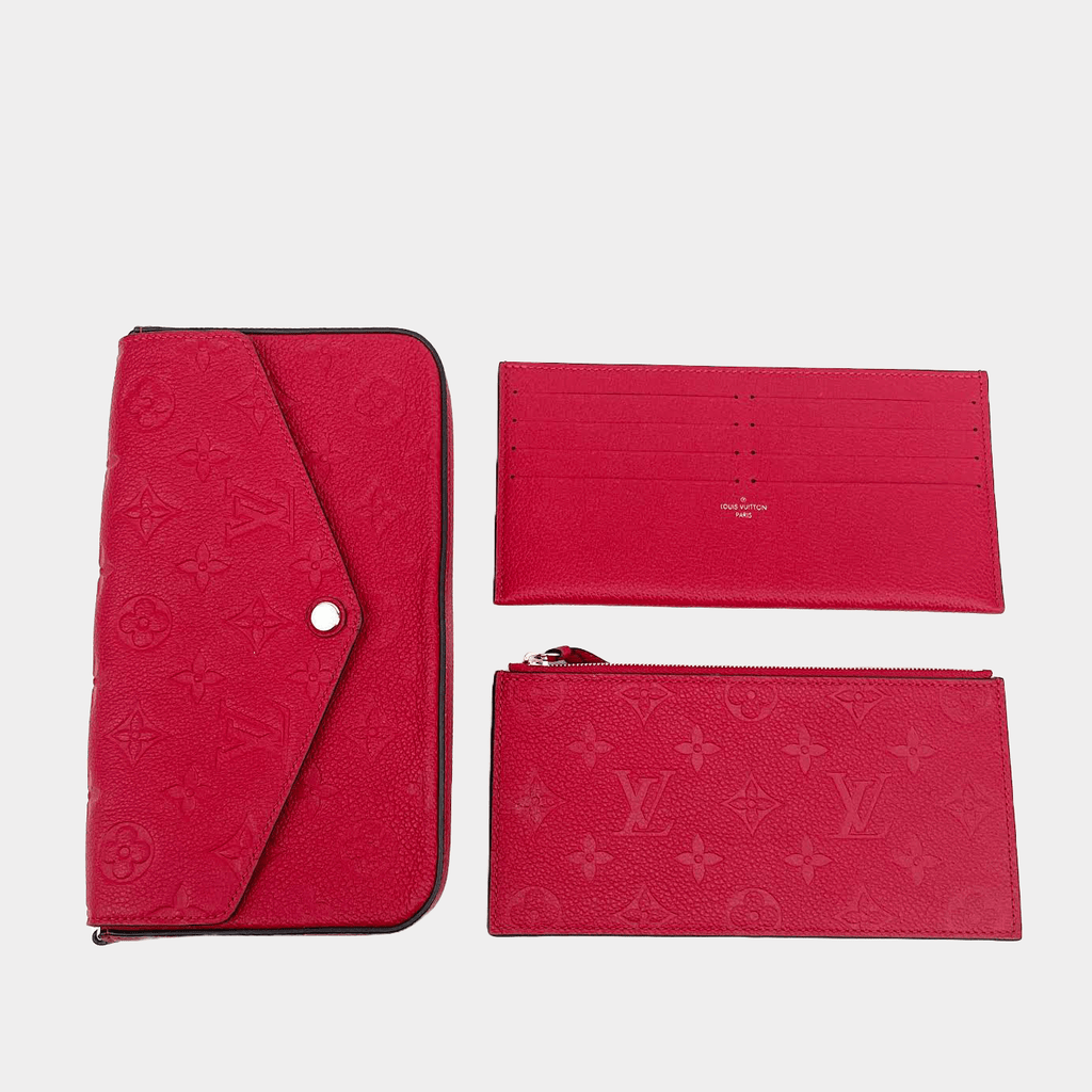 LOUIS VUITTON Monogram Empreinte Pochette FÃƒÆ’Ã‚Â©licie -Red