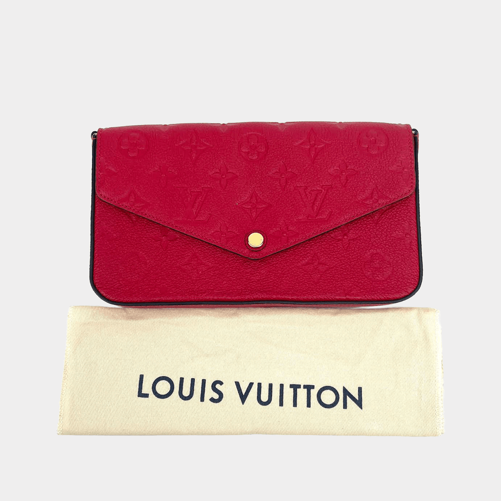 LOUIS VUITTON Monogram Empreinte Pochette FÃƒÆ’Ã‚Â©licie -Red