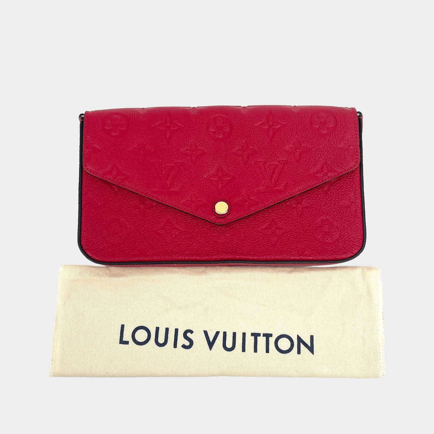 LOUIS VUITTON Monogram Empreinte Pochette FÃƒÆ’Ã‚Â©licie -Red
