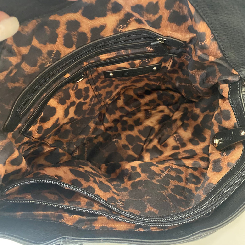 B. MAKOWSKY Leather Shoulder Bag Black