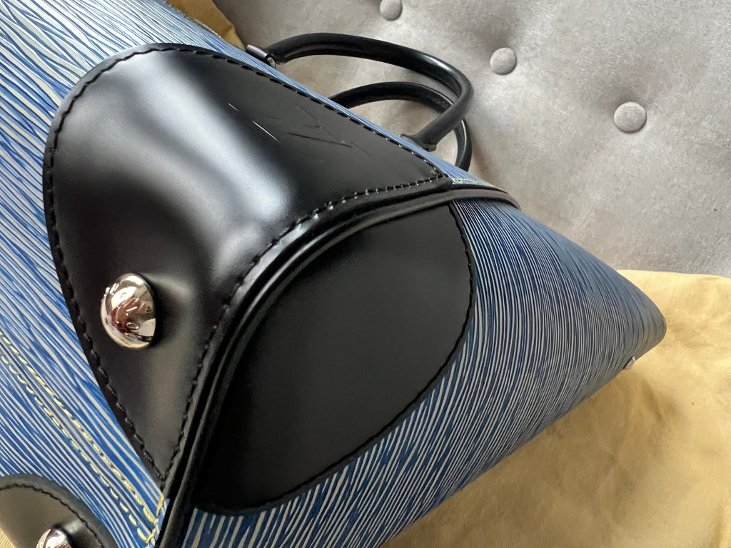 Louis Vuitton Phenix Shoulder Tote in Blue Jean Denim Blue Epi Noir