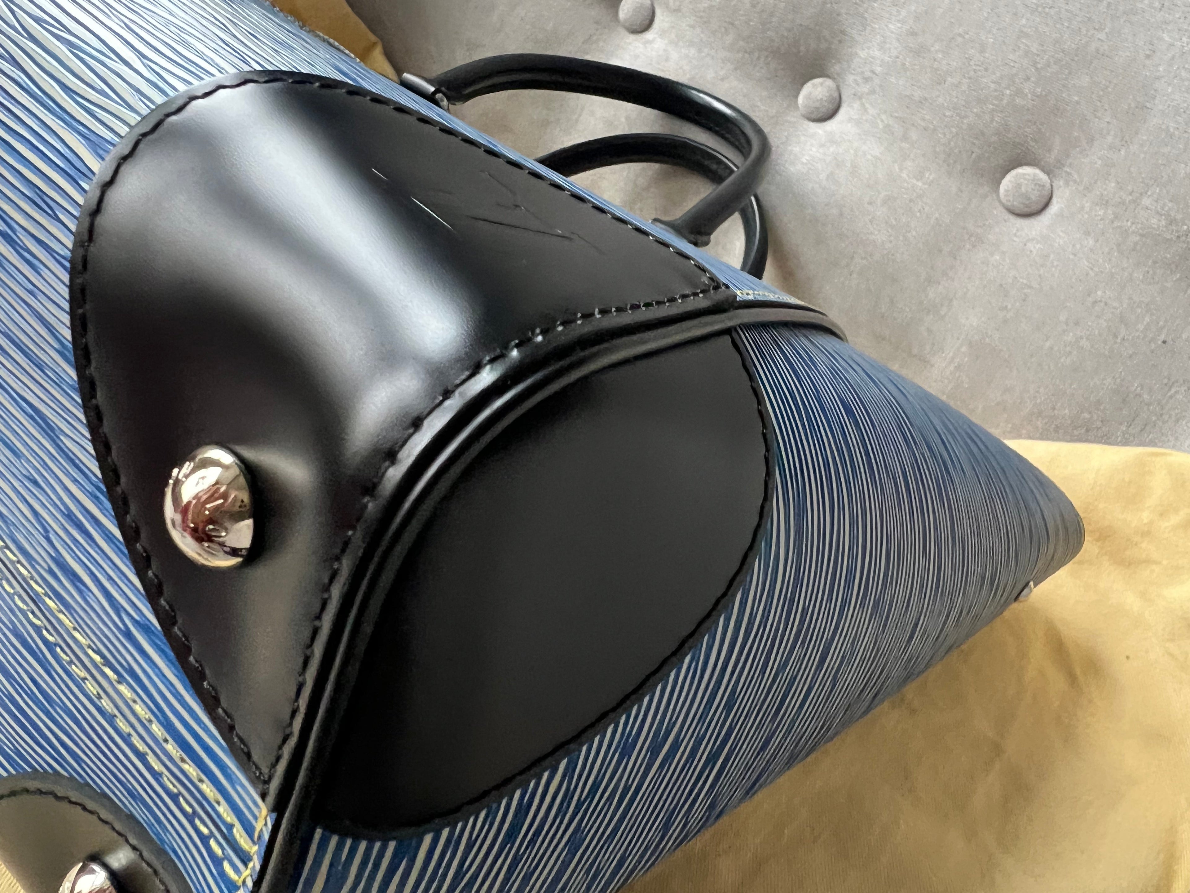 Louis Vuitton Phenix Shoulder Tote in Blue Jean Denim Blue Epi Noir