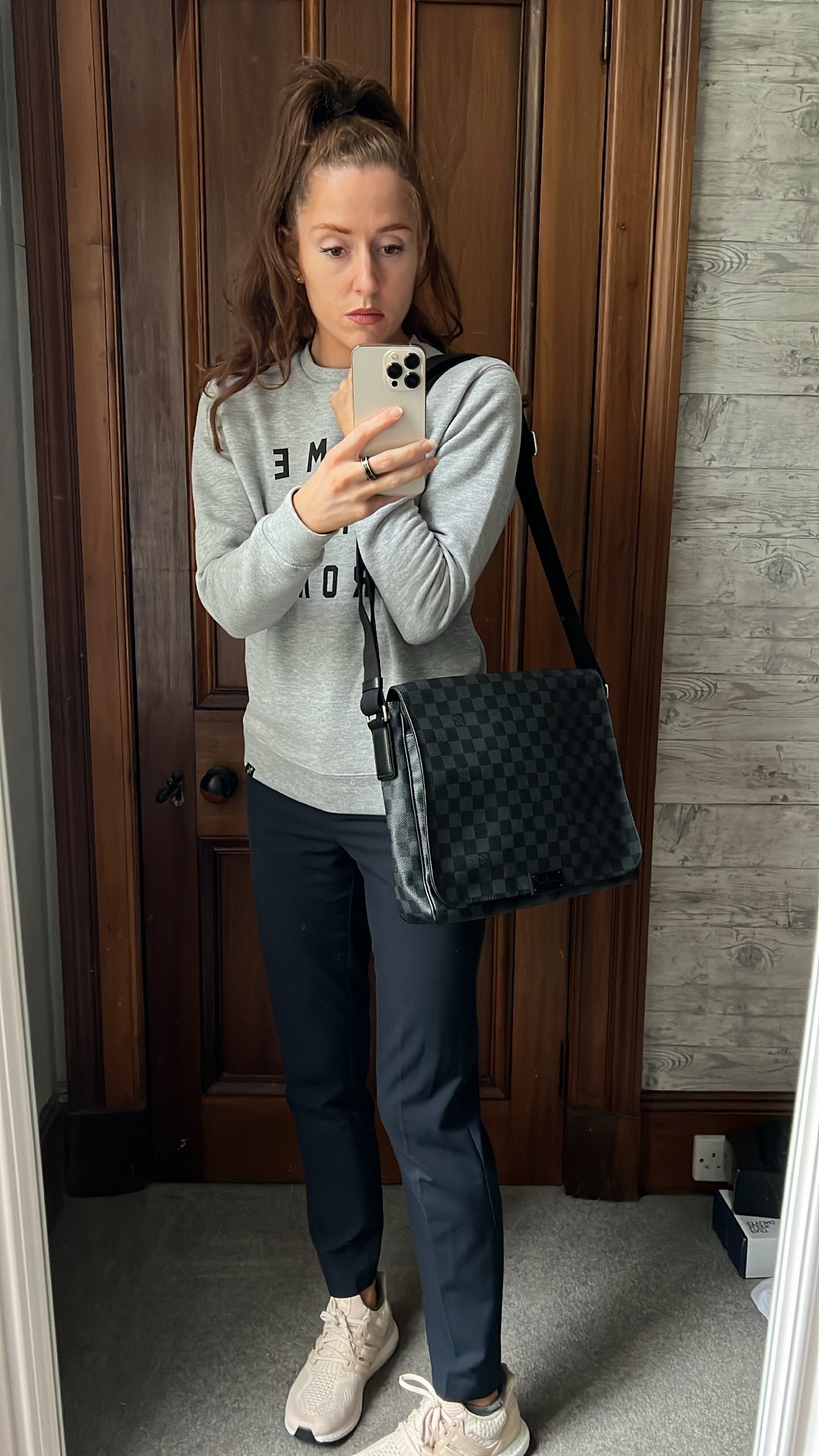 Louis Vuitton PM District Messenger Bag Damier Graphite