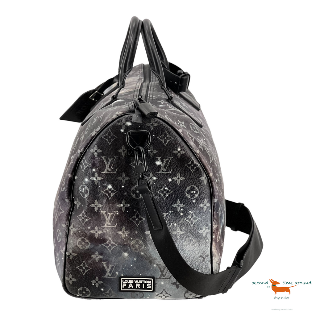 Louis Vuitton Limited Edition Monogram Galaxy Keepall Bandouliere 50 Bag