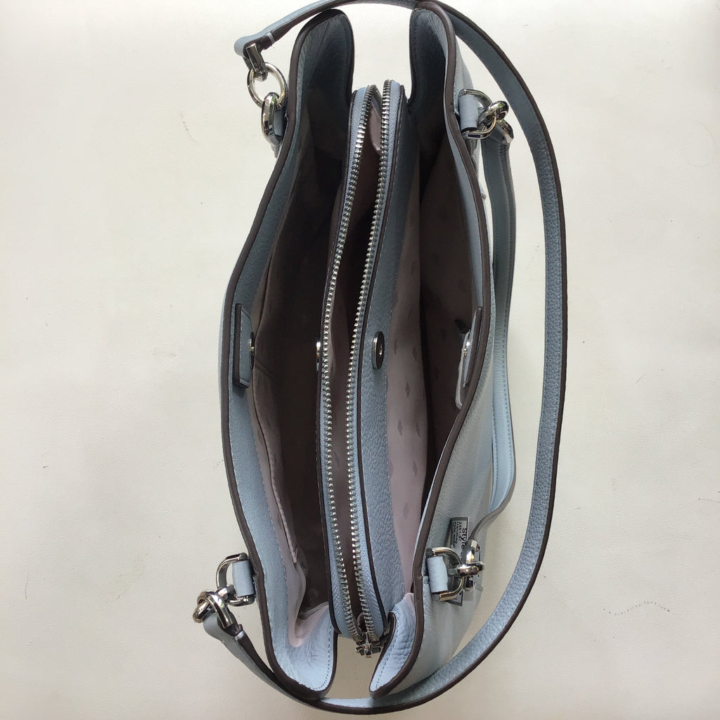 KATE SPADE NEW YORK Frosted Blue Jackson Medium Triple Compartment Shoulder Bag NWOT
