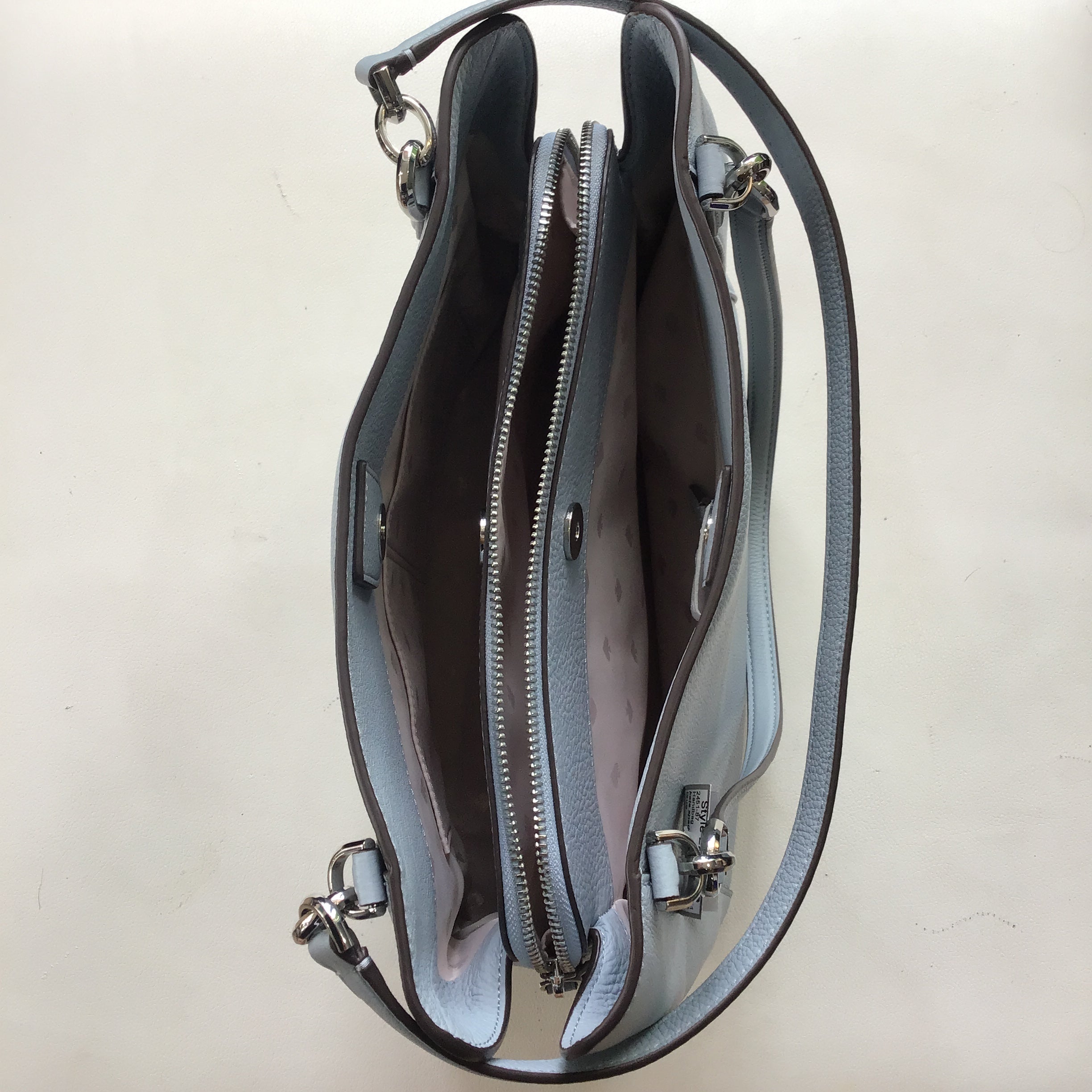 KATE SPADE NEW YORK Frosted Blue Jackson Medium Triple Compartment Shoulder Bag NWOT