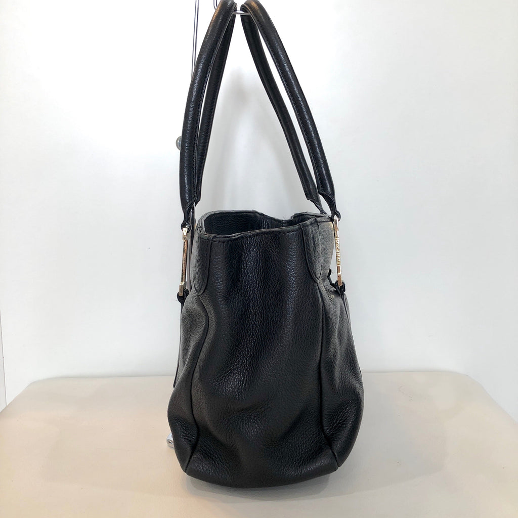 ISAAC MIZRAHI Black Leather Handbag