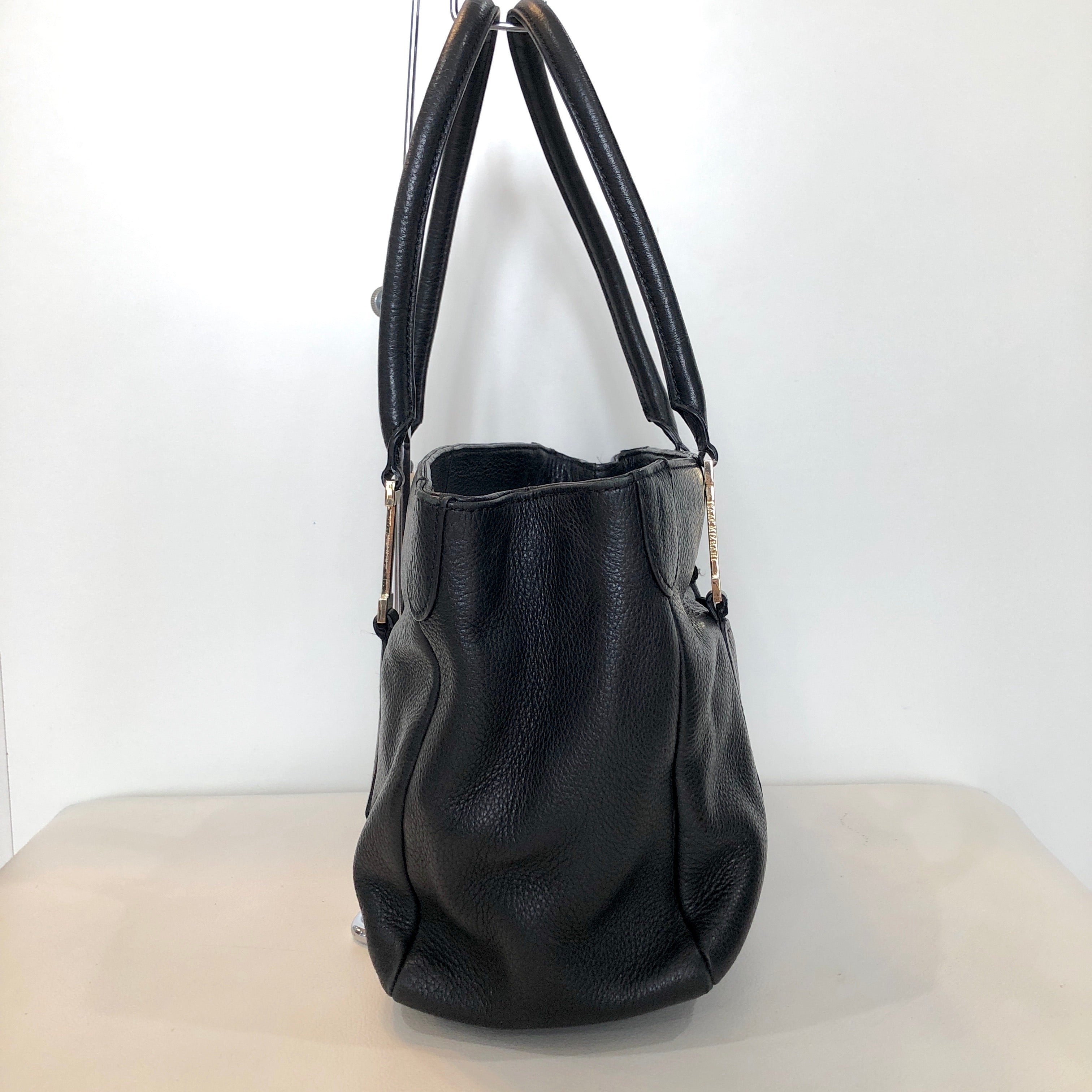 ISAAC MIZRAHI Black Leather Handbag