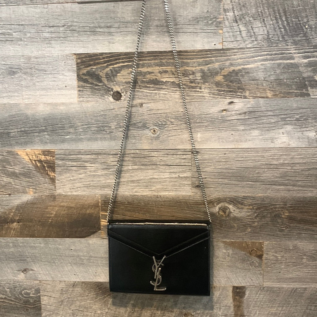 Saint Laurent Cassandra Chain Wallet Crocodile Leather Bag
