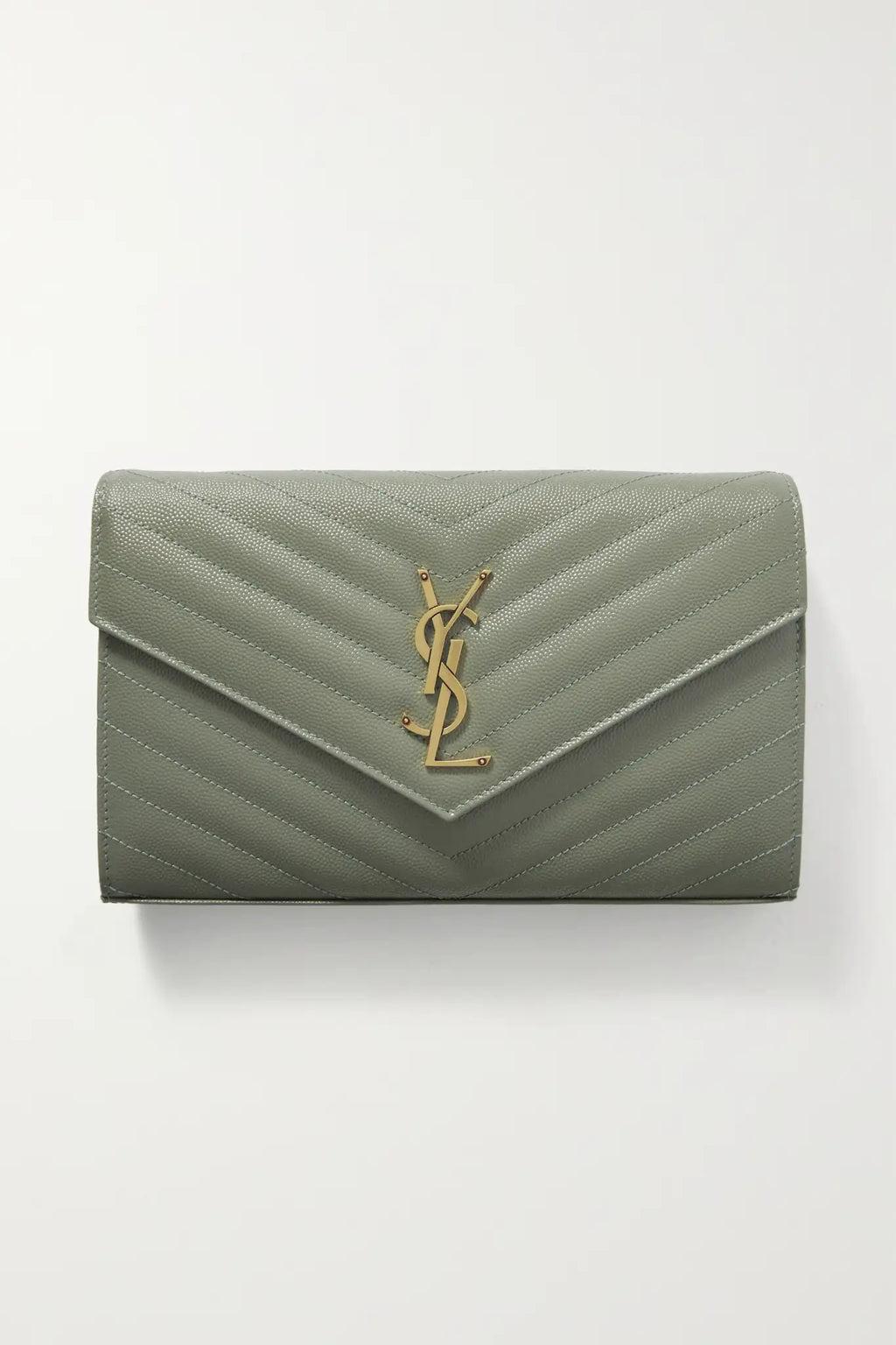 SAINT LAURENT Monogramme quilted textured-leather shoulder bag