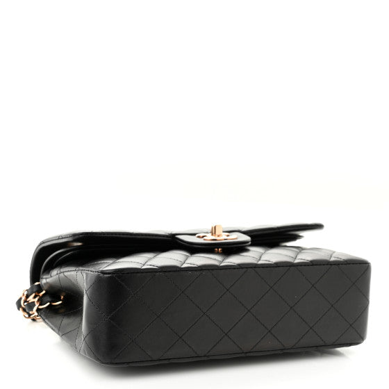 Chanel Lambskin Quilted Small Double Flap Black