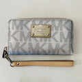 MICHAEL KORS Wristlet Wallet Silver Metallic